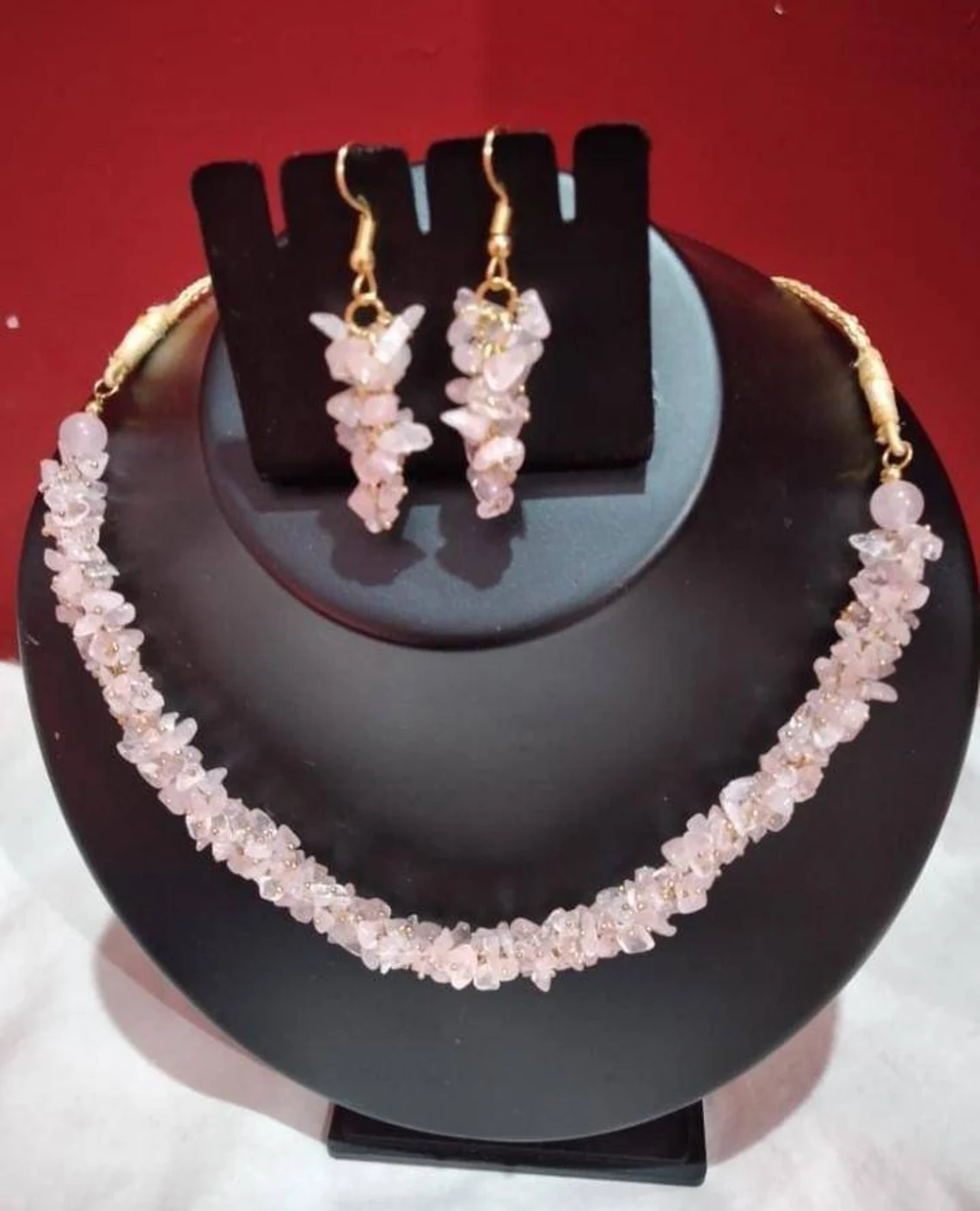 Natural Rose Quartz Bead Necklace – MindfulSouls