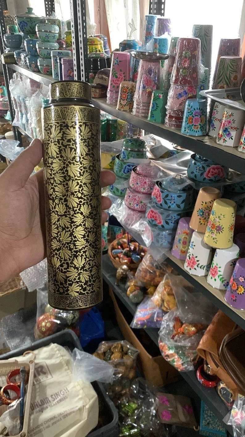 Hand painted Water Bottles, Stainless steel water bottle hand painted with lead free colors, hand painted thermos flask, boho picnic bottles Copy 112359