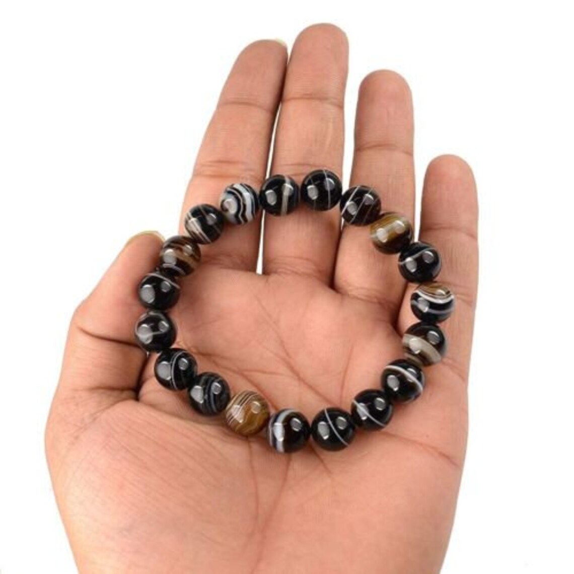 Sulemani Beads Bracelet (12mm beads) | Sulemani Hakik Bracelet | Natural Sulemani Bracelet | Sulemani Stone | Reiki Healing