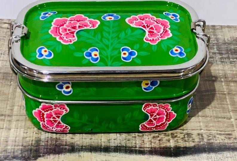 Tiffin Lunch Box - Folk Art Enamelware – BOUDIKAA