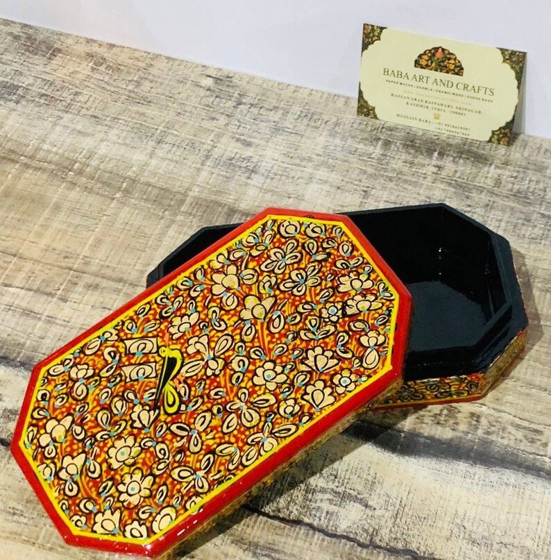 Papermache box , handmade papermache box from kashmir