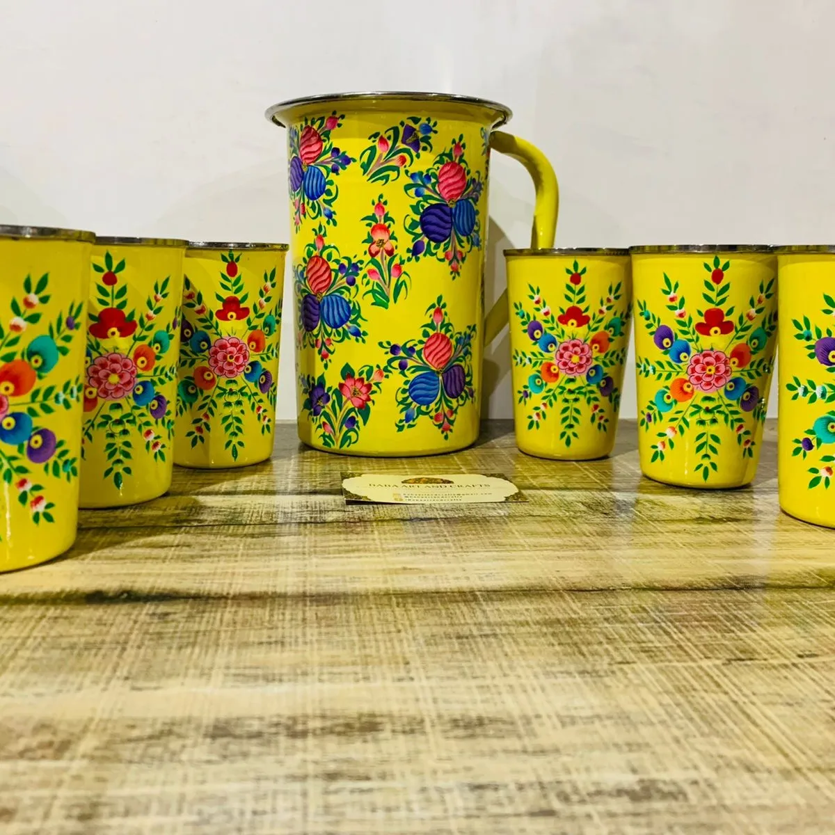 Tea Cup Set of Four, Hand Painted Stainless Steel Mugs, Mughal Art Painting  Coffee Tumbler, Gift for Tea Lovers, Metal Coffee Mugs 