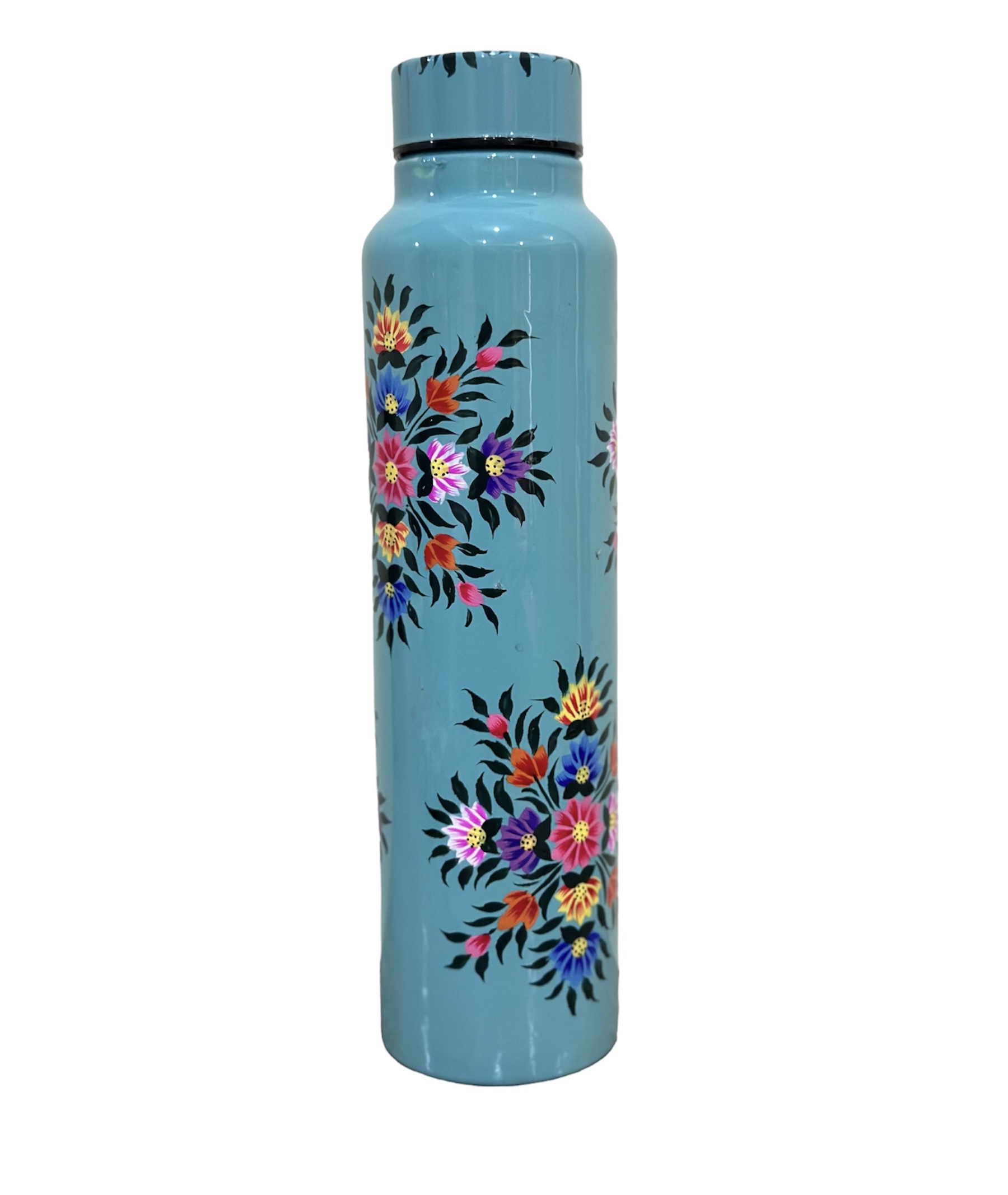 Stainless Steel water bottle, Hand Painted Thermos Flask, Kashmiri enamel ware, Hand painted mugs, hand painted water bottle and steel mugs