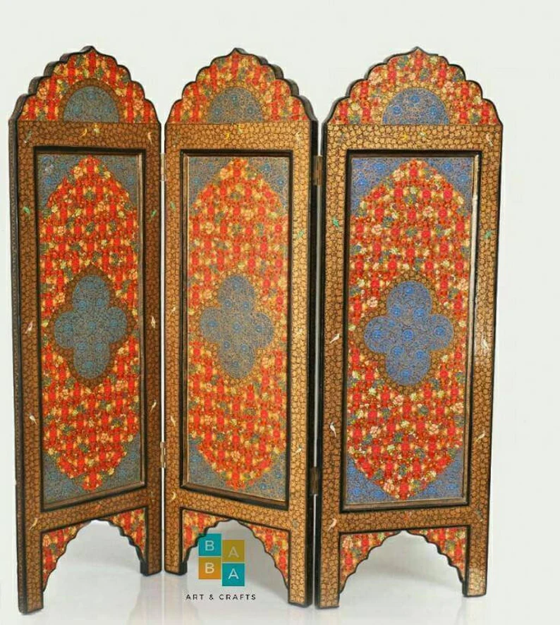 Room Divider, Screen,Antique Home Decorative,Indian handicrafts,divider,kashmiri designs,Indian Heritage,Kashmiri PaperMache,kashmiri crafts