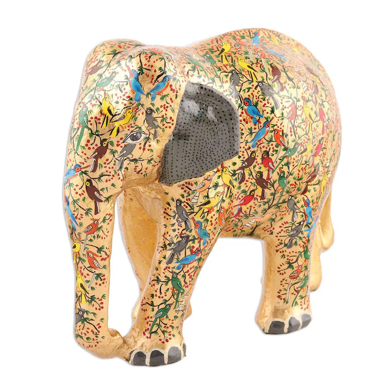 Clearance Sale,Paper mache elephant,8 inch size,handpainted elephant,kashmiri paper mache,handmade,Elephant sculpture,free shipping everywhr